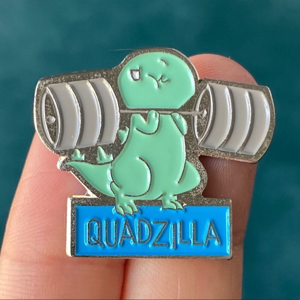Quadzilla Dino Enamel Pin/ Brooch Lapel
